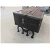 Image 5 : Coffee Table Repurposed from Carpenter's Box 16" x 18" x 33" with Horse Shoe Legs