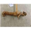 Image 2 : Folk Art  Wooden Puppet - Man 11", Handle 20"