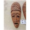 Image 2 : 2 Wooden Tribal Carvings 6.5" x 15"