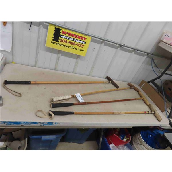 4 Old Polo Clubs 48" Long