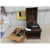 Image 1 : Edison Cylinder Table Top Gramophone with 16 Music Cylinders