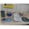 Image 1 : Enamel Granite Ware ; Pots, Lids, Small Variety