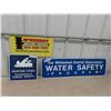 Image 1 : 2 Metal Signs ; MB Hydro Safety 12" x 12" & Whiteshell District Safety 10" x 36"