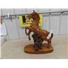 Image 1 : Wood Carved Horse Display 8" x 16" x 21"