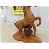 Image 8 : Wood Carved Horse Display 8" x 16" x 21"