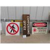 Image 1 : Wood Campground Sign 9" x 28", Metal No Walking, Corridor Do Not Enter