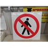 Image 3 : Wood Campground Sign 9" x 28", Metal No Walking, Corridor Do Not Enter