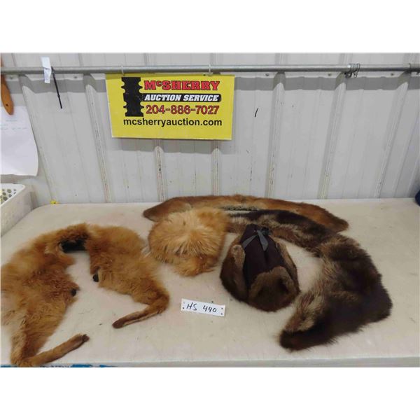 Trappers Fur Trimmed Hat, Ladies Hat & 3 Fur Collars