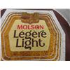 Image 2 : Vintage Molson Light 13"  Wide Round Tin Tray