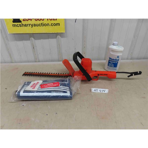 B+D 16" Power Hedge Trimmer, New Waterbed Heater + Veedol 40:1 Snowmobile Oil