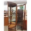 Image 3 : Light Up Corner China Cabinet with 2 Doors, 3 Glass Shelves 16"x 24" x 72"