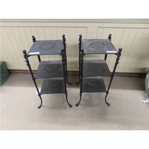 2 Metal Wrought Iron Shelves 3 Tier 13 X 13 X 31 2 metal wrought iron shelves 3 tier 13 x 13 x 31