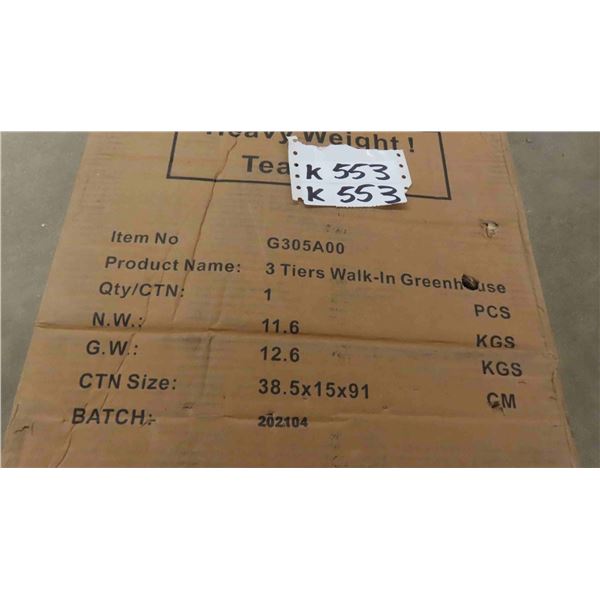 New 3 Tier Walk In Greenhouse