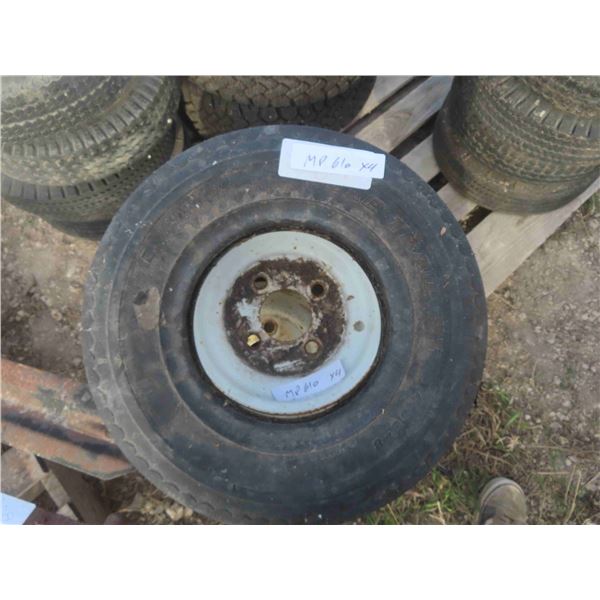 (4) Trailer Yard Tires with Rims