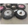 Image 5 : 11 Tires ( 9 with Rims ) , Wheel Barrel , Trailer Tires