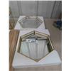 Image 2 : 2 Novelty Mirror Trays , Glass Display Box , Breakfast Tables , Hangers