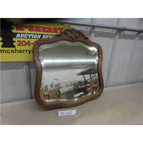 Oak Framed Bevelled Mirror 20'' x 20''