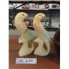 Image 2 : Alabaster Pair of Parrots , Signed Soapstone Duck , 2 Wood Mango 