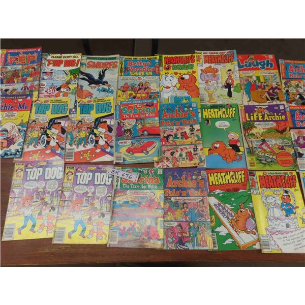 23 Comics - Archie , Top Dog , Heath Cliffs Fun House 