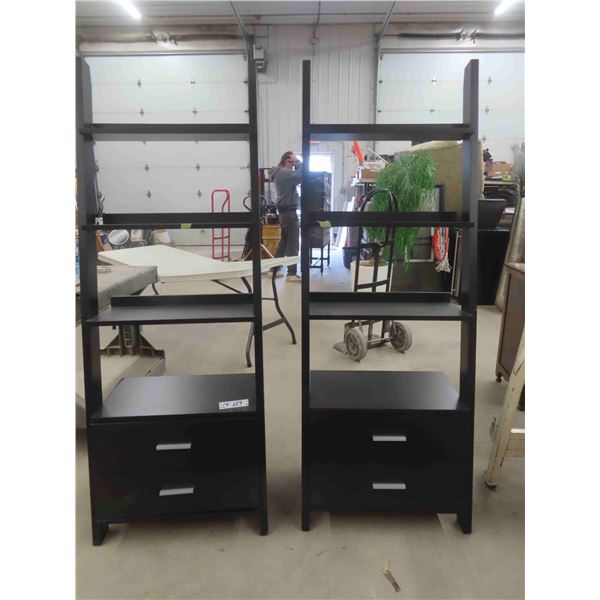 2 Open Shelves with 2 Bottom Drawers 70'' x 26'' x Up To 17''