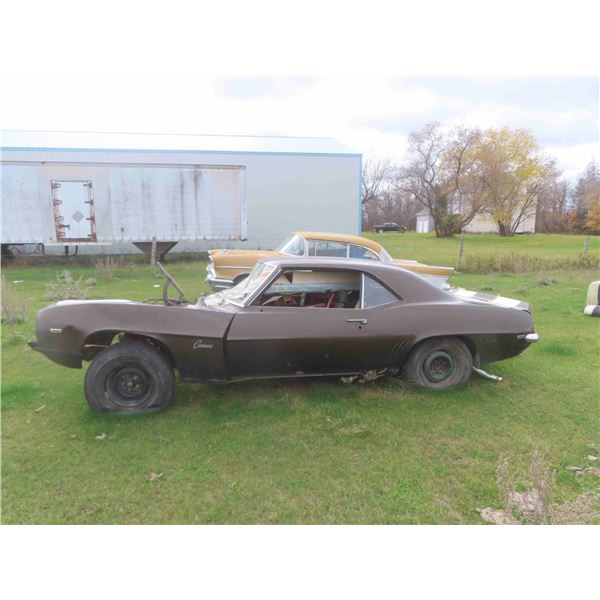 1969 Z28 Camaro - Front End Badly Damaged, Have Spare Front End Framed, Right Frt Fender, Front Benc