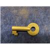 Image 5 : Antique Brass Lock Stamped ' Secure 4 Lever - NO Key & Brass CNR Switch Lock Key 