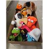 Image 10 : Vintage Plush Character Lot; Kermit, Smurf, A&W Root Beer, Yosemite Sam,