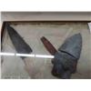 Image 3 : 8 Stone Arrowheads + Dart Point - Framed in Display , Dated + Identified - Biggest 6"