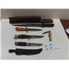 Image 1 : 5  Knives; Hunting, Butcher, Pocket - Biggest 16" Long