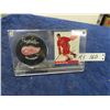 Image 1 : Gordie Howe Autographed Card + Puck