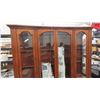 Image 2 : Large China Cabinet 2 pc with Curved Front 18" x 74" x 81"