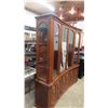 Image 4 : Large China Cabinet 2 pc with Curved Front 18" x 74" x 81"