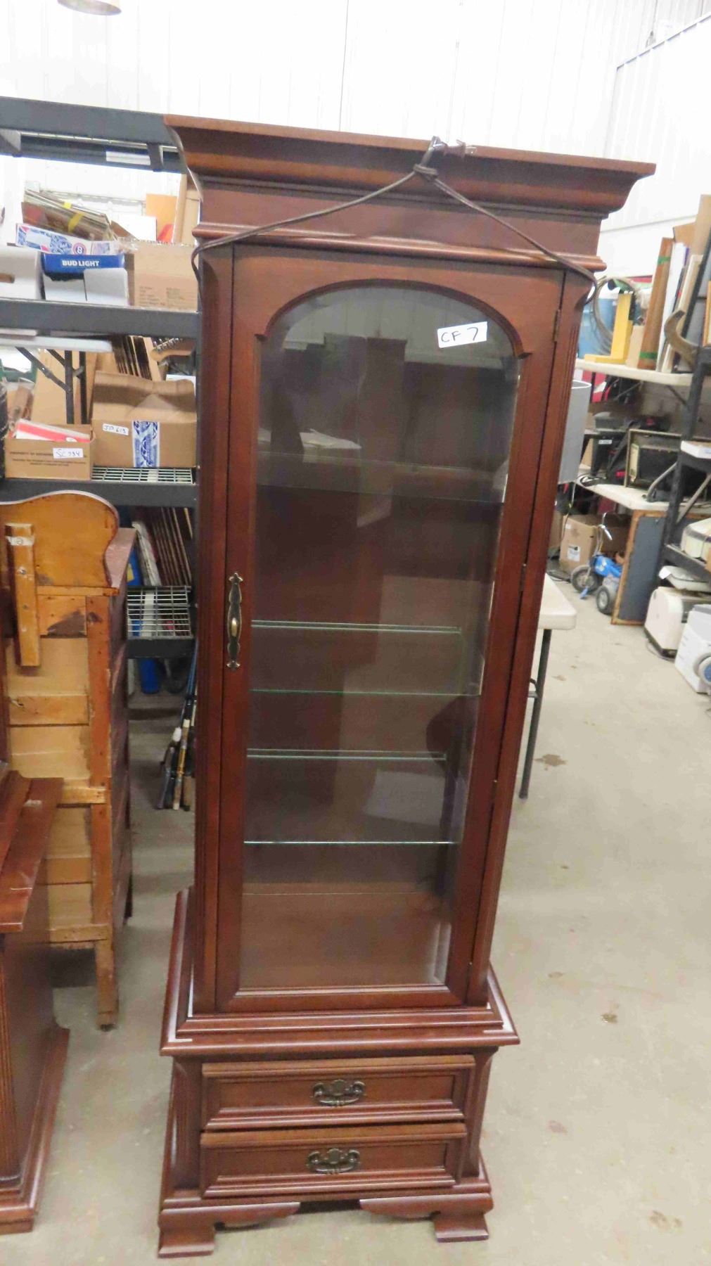 Gibbard Curio China Cabinet Bottom Drawer Lights Up 16 5 X 23 X 72 Gibbard curio china cabinet bottom drawer lights up 16 5 x 23 x 72