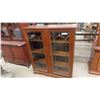 Image 1 : Walnut 2 Door China Cabinet 12" x 40" x 47"