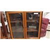 Image 2 : Walnut Corner China Cabinet 62" x 31" x up to 12"