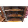 Image 5 : Walnut Corner China Cabinet 62" x 31" x up to 12"