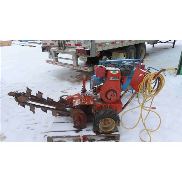 Ditch Witch Model C9 Gas Digger/ Trencher Walk Behind -Has Compression, 