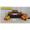 Image 1 : Noah's Ark Wooden Toy Box, Wooden Forklift-Height Adjusts, Wooden Pull Toy 