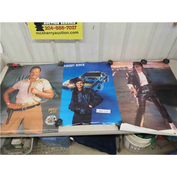 Vintage Posters 1980s (9) ; Michael Jackson, Knight Rider, Indiana ...
