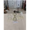 Image 1 : Oil Lamp 16" Tall & 3 Extra Glass Flats