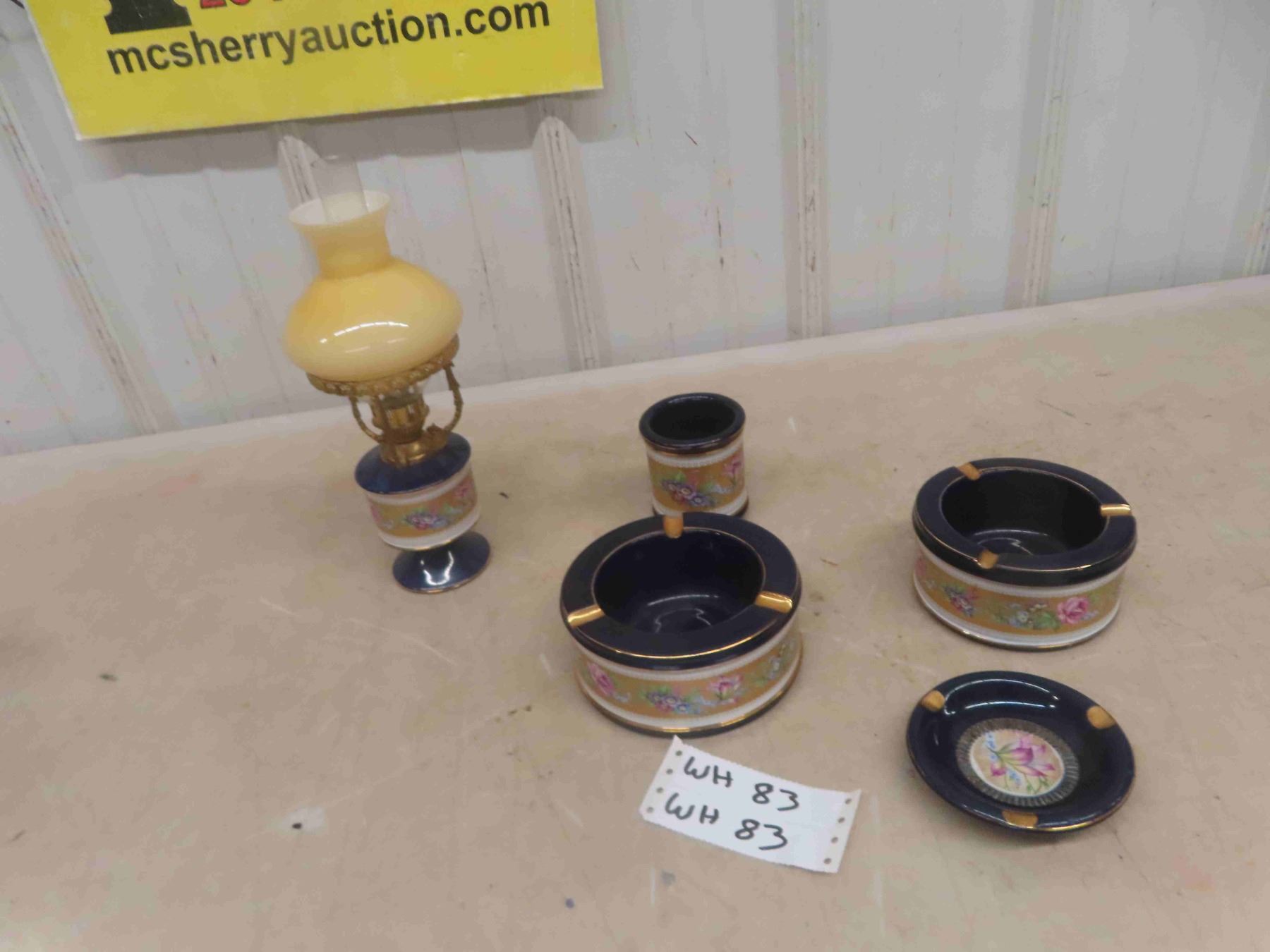 Handmade Florentine Italian Ashtrays , Lamp, Plus