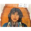 Image 2 : Hand Painted Aboriginal Girl on Wood 22'' x 12'' 