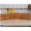 Image 8 : 3 Wooden Whiskey Crates - Largest 10'' x 17'' x 11''