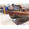 Image 2 : Wooden Boat Display - Vintage 20" Long