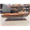 Image 8 : Wooden Boat Display - Vintage 20" Long