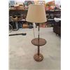 Image 1 : Floor Lamp with Stand Type Ledge - Walnut