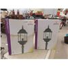 Image 1 : 2 Globe Court Yard Lamp Post in Antique Bronze, 100 Watt 89" Tall Both New in Box