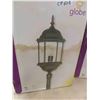 Image 2 : 2 Globe Court Yard Lamp Post in Antique Bronze, 100 Watt 89" Tall Both New in Box
