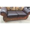 Image 2 : Rustic Leather Couch with Cowboy Design