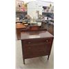 Image 1 : Walnut 3 Drawer Dresser + Mirror 18" x 32" x 62"